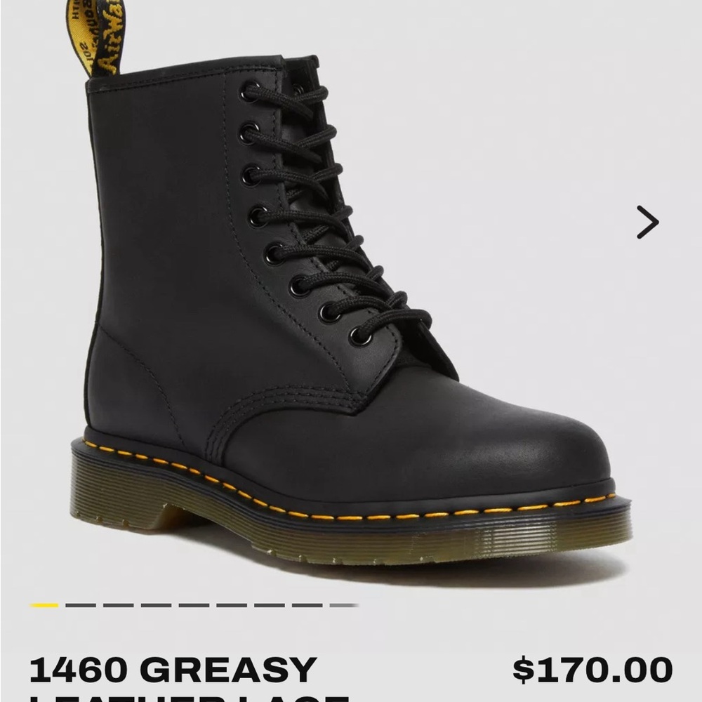 Dr. Martens 1460 Greasy Leather Boots - Black